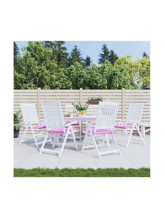 vidaXL Waterproof Garden Chair Cushion Pink 6pcs 50x50cm.