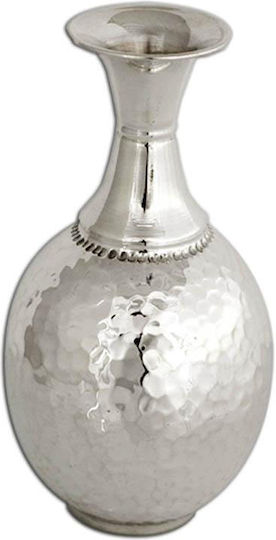 SilverBrand.gr Decorative Vase Silver 6x6x11cm