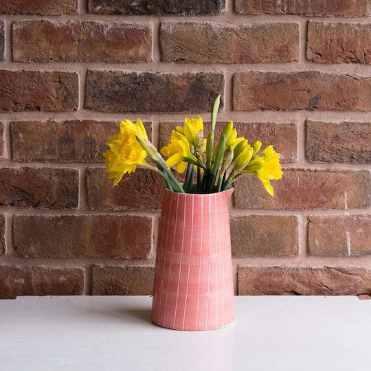 Ceramic Vase Pink Y19cm