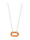 Ti Sento Ti Sento Halskette aus Vergoldetem Silber Orange