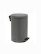 Pam & Co Plastic Toilet Bin with Soft Close Lid 12lt Gray