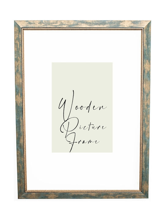 Wooden Wall Frame with Gold Border 50x70cm