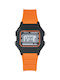 Tekday Digital Uhr Chronograph mit Orange Kautschukarmband