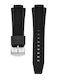Bobroff Curea de cauciuc Negru 15mm