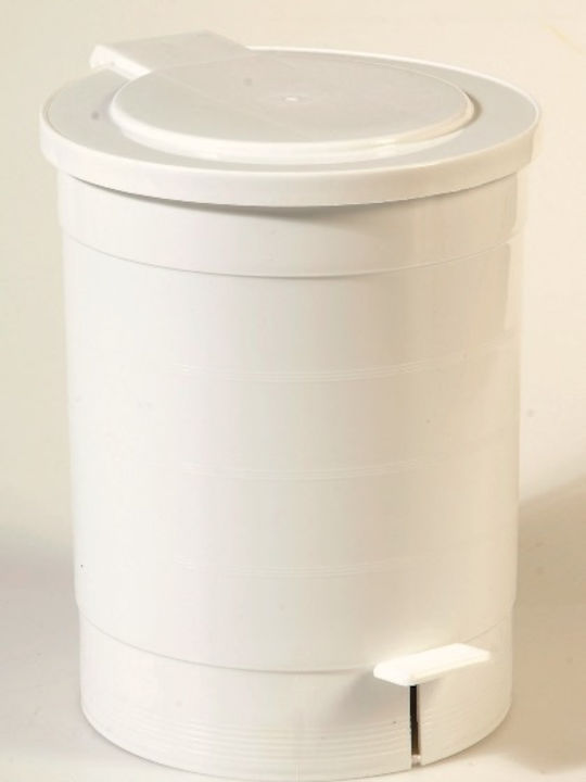 Plastic Toilet Bin 7lt White