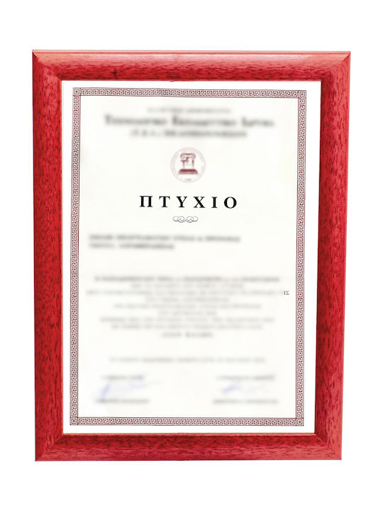 Wall-mounted Wooden Photo Frame with Red Frame