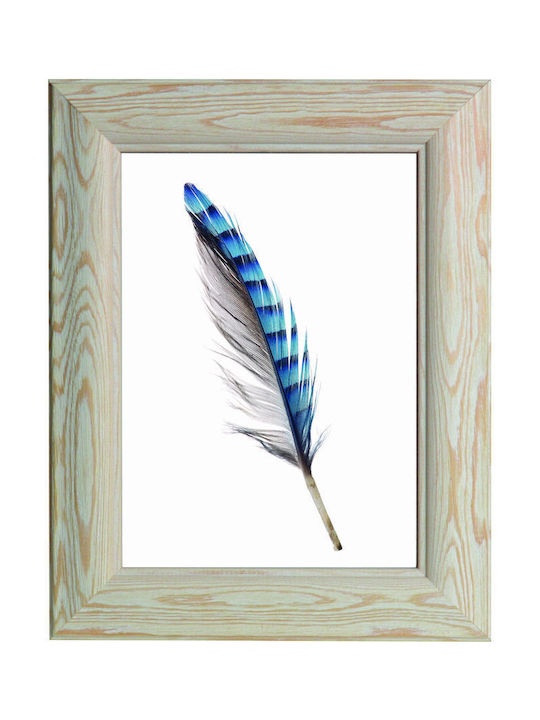 Far Wall-mounted Wooden Photo Frame with Beige Frame