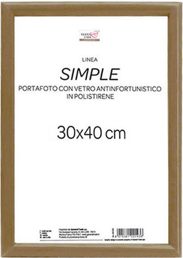 General Trade Plastic Wall-Mounted Photo Frame With Brown Frame