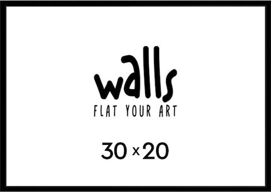 Walls Κορνίζα Τοίχου Ξύλινη με Μαύρο Πλαίσιο
