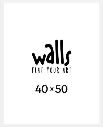 Walls Κορνίζα Τοίχου με Λευκό Πλαίσιο Ξύλινη 40x50