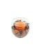 Gala Candle Holder Glass in Orange Color 6x6cm 1pcs
