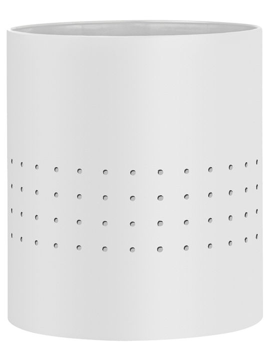 Bronze Art Metallic Bathroom Basket 7lt White