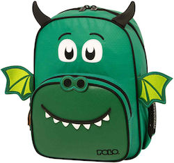 Polo Σχολική Τσάντα Πλάτης Νηπιαγωγείου σε Πράσινο χρώμα