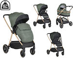 Cangaroo Hydra Adjustable 2 in 1 Baby Stroller Suitable for Newborn Khaki