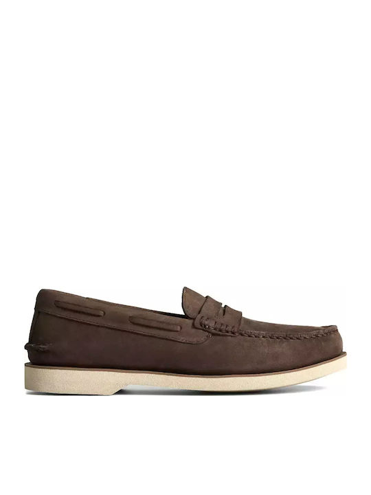 Δερμάτινα Ανδρικά Loafers σε Καφέ Χρώμα