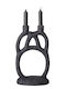 Bloomingville Candle Holder Polyresin 2 Seats in Black Color 17.5x12.5x29cm 1pcs