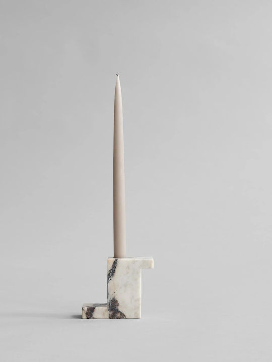 101 Copenhagen Kerzenhalter Marmor in Weiß Farbe 12.5x5x10.5cm 1Stück