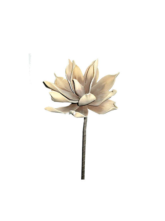 Artificial Decorative Branch Water Lily Beige 75cm 1pcs