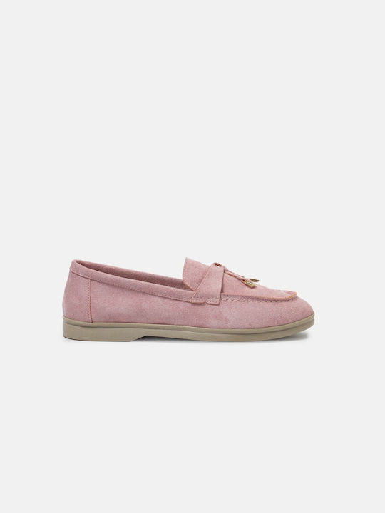 InShoes Γυναικεία Loafers σε Ροζ Χρώμα