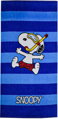 Stamion Snoopy Diver Παιδική Πετσέτα Θαλάσσης Μπλε 140x70εκ.