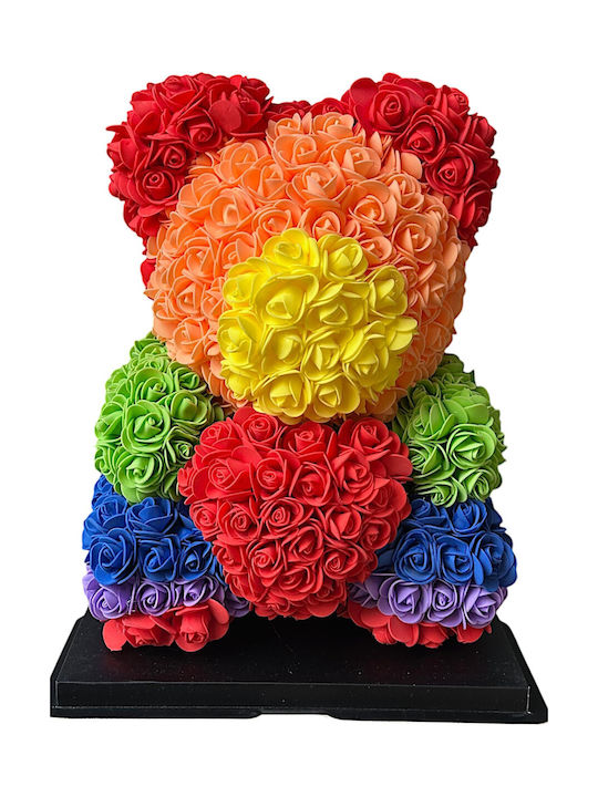Teddybär aus künstlichen Rosen Mehrfarbig 40cm Mohicans Black Line