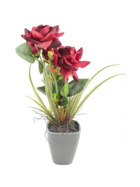 Artificial Plant in Small Pot Red 30cm 1pcs