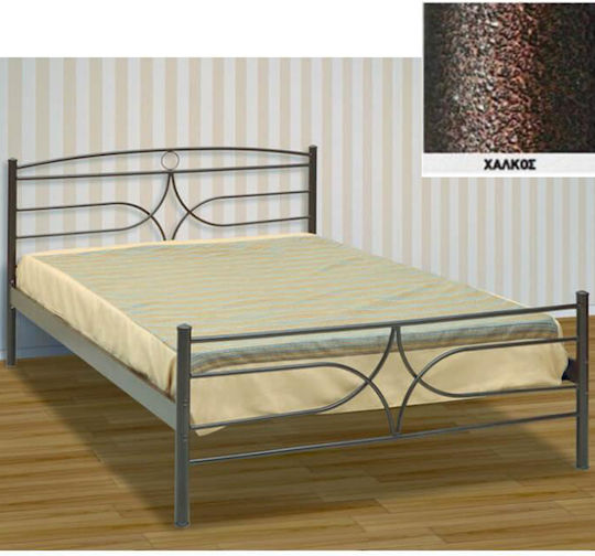Samos Pat Dublu Metalic Cupru Pentru Saltea 150x200cm