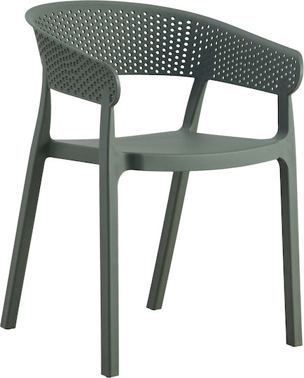 Scaun De Exterior Din Polipropilenă Perfoe Verde 53.5x50.5x73cm