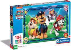 Kinderpuzzle Super Color Paw Patrol für 6++ Jahre 104pcs Clementoni