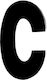Sign with Text in Black Color 3cm 6308000000024
