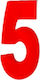 Sign with Number in Orange Color 3cm 6308010000025