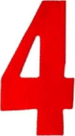 Sign with Number in Orange Color 7cm 6308010000094