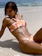 Set Bikini Mit Einer Schulter Mit Abnehmbarer Verstärkung Orange