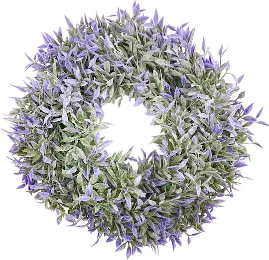 Wreath of Artificial Plants Purple 33cm Lukia