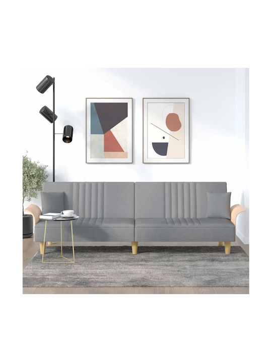 Three-Seater Couch Bed Gray 224x100x70 cm