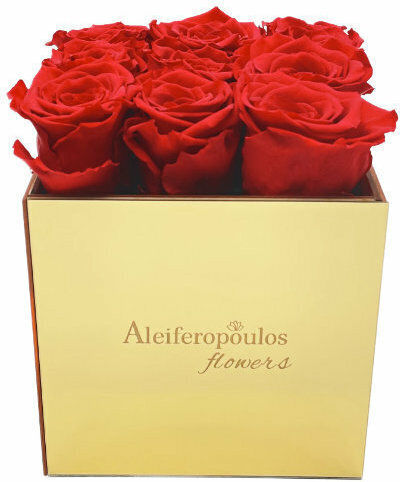 Trandafir Etern Red 15cm în cutie Aleiferopoulos Flowers