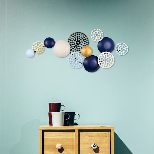 Decorațiune Geometrică Multicoloră Din Metal 95x40cm