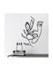 Wall Decor Silhouette Woman Black from Metal 46x46cm