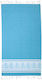 Viopros Beach Towel Pareo Light Blue with Fringes 170x90cm.