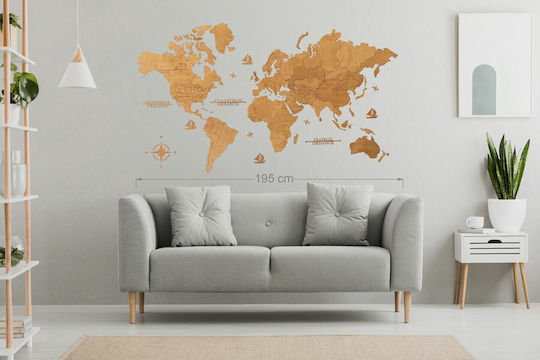 Handmade Wall Decor Made of Wood 190x110cm