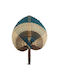 Handmade Turquoise Fan Wall Decor from Wicker Material FA-SF-009-Turquoise