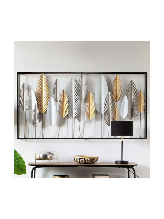 Atmosphera Silver Metallic Wall Decor 135x5x69cm