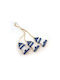 Palma Emporio Decorative Garland Handmade Blue Made of Wood 4.5x7.5cm