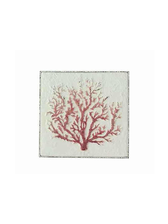 Interni Oggi Coral Wall Decor Made of Metallic 45x45cm