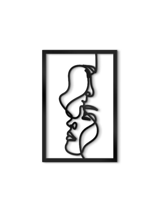 Walls 3D Wall Decor Silhouette Couple In Love Made of Plastic 60x60cm