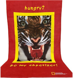 National Geographic Beach Towel Cotton Red 160x90cm.