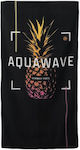 Aquawave Toflo Πετσέτα Θαλάσσης Μαύρη 150x80εκ.