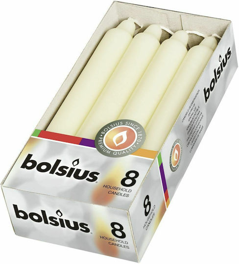 Bolsius Decorative Taper Candle Ivory