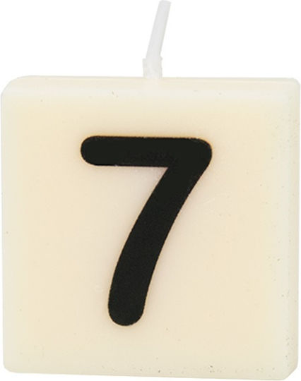 The Gift Label Διακοσμητικό Κερί Εκρού 4x4εκ.