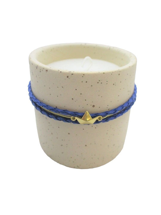 Rozos Ceramics Scented Candle Jar Blue 8x8cm 1pcs